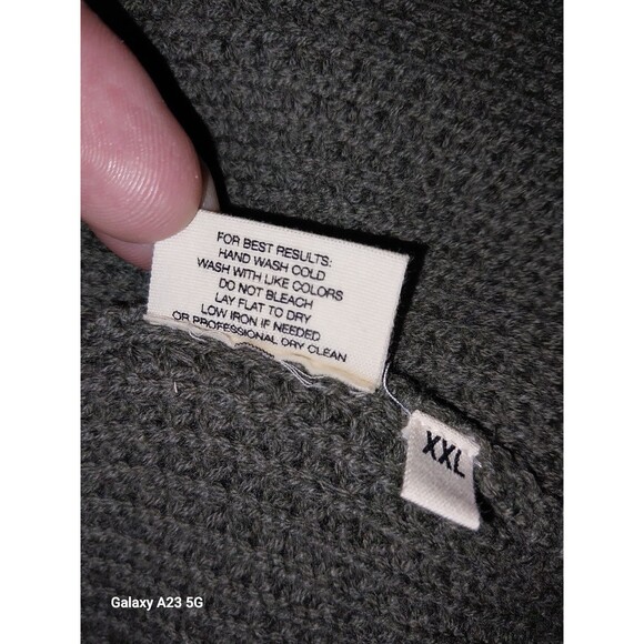 Candy & Caviar Men's XXL Wool Cotton 1/4 Button Sweater - Picture 7 of 7